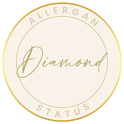 Allergan Diamond status emblem design.