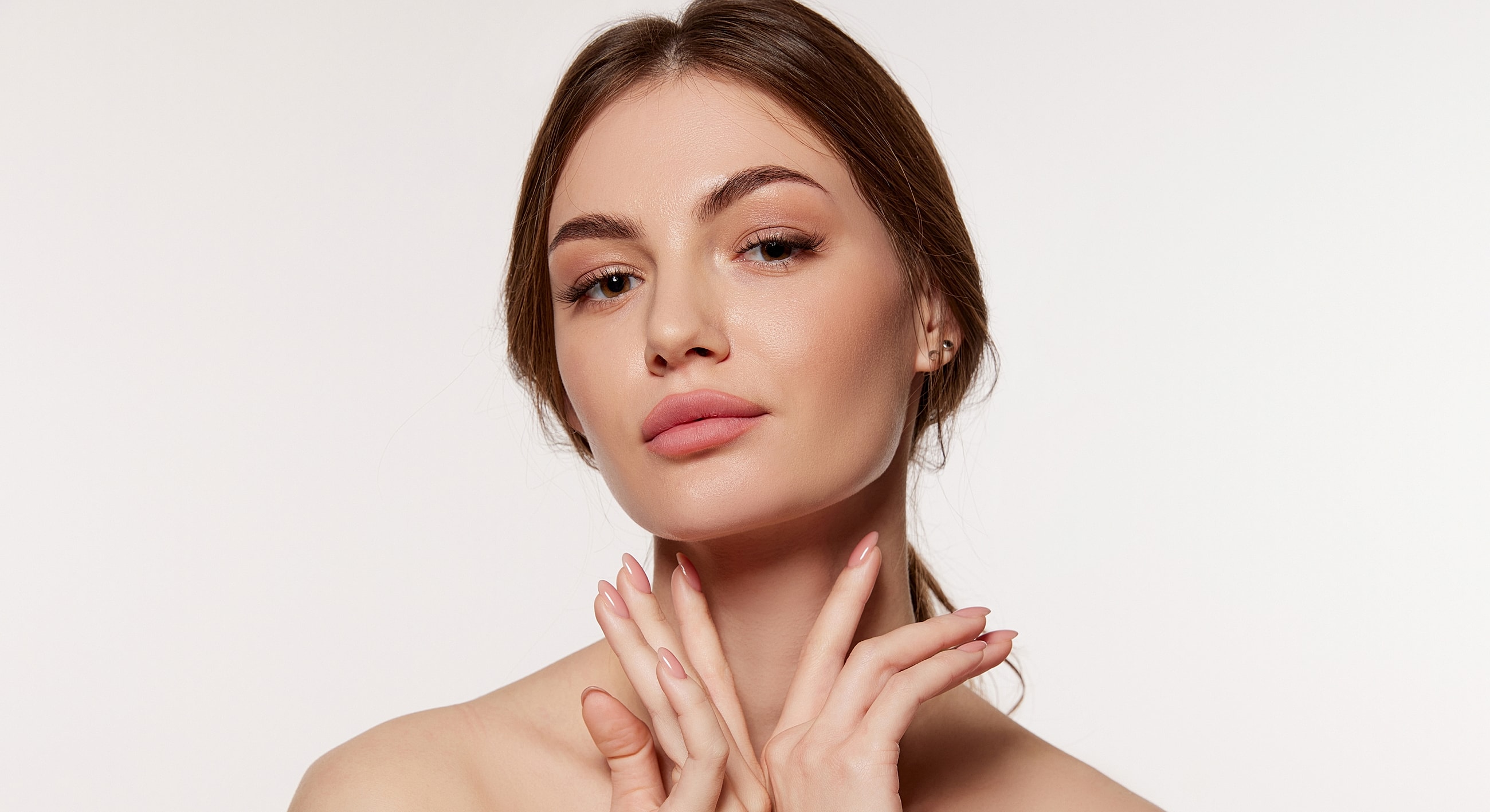 Portrait of a woman with elegant, natural beauty.